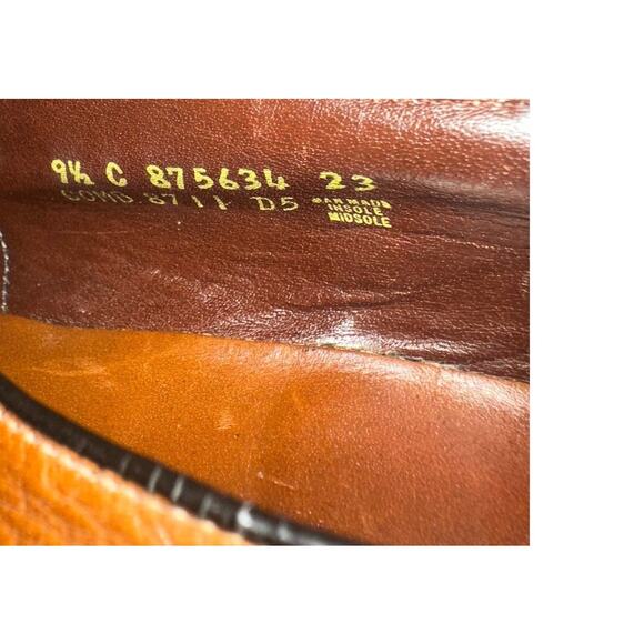 Vintage 1960s Killer Mod Leather Dress Shoes By Freeman Slip On Size 9.5 C Rare - Picture 5 of 7